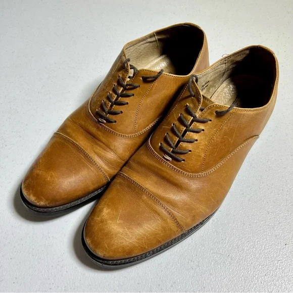Banana Republic Mens Tan Leather Oxford Dress Shoes Lace Up Size 9.5 Ortholite Oxford Leather Dress Shoe | Banana Republic Factory main image 4